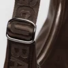 Medium Recycled Leather Crescent Bag - Brown