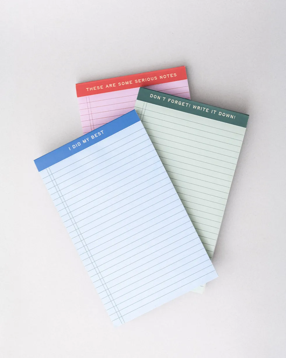 Mini Legal Pad Set - Serious Notes