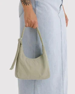 Mini Nylon Shoulder Bag - Celadon