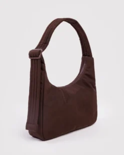 Mini Nylon Shoulder Bag - Coffee