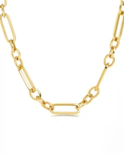 Mixed Link Paperclip Necklace