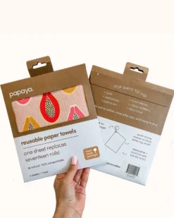 Mod Papayas Reusable Paper Towel/Swedish Dish Cloth Set
