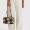 Nylon Bowler Bag - Blurred Gingham Brown