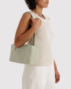 Nylon Bowler Bag - Celadon