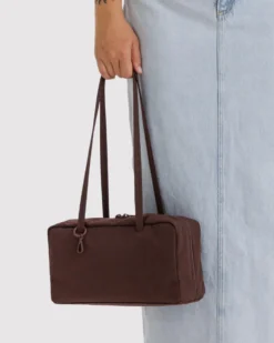 Nylon Bowler Bag - Coffee