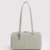 Nylon Bowler Bag - Sage Stripe