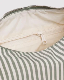 Nylon Meringue Bag - Sage Stripe