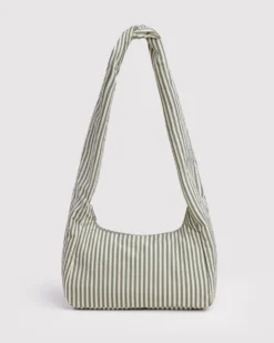 Nylon Meringue Bag - Sage Stripe