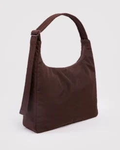 Nylon Shoulder Bag - Coffee