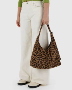 Nylon Shoulder Bag - Leopard