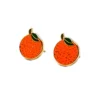 Orange Enamel Earrings