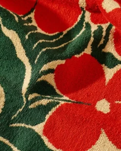 Orange Flower Terry Cloth Kitchen Towel