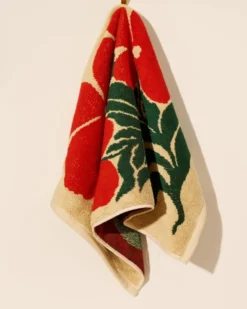 Orange Flower Terry Cloth Kitchen Towel