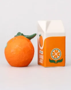 Orange Salt and Pepper Shakers