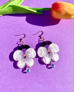 Pansies Earrings