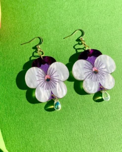 Pansies Earrings
