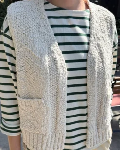 Papa Cotton Vest - Naturel