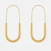 Paperclip Hoop Earrings - Gold