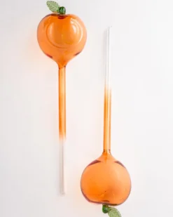 Peach Watering Globes