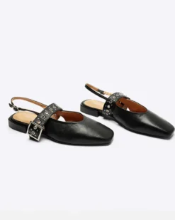 Pearl Slingback Ballet Flat - Black