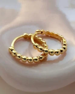 Pebble Hoops - Gold