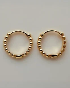 Pebble Hoops - Gold
