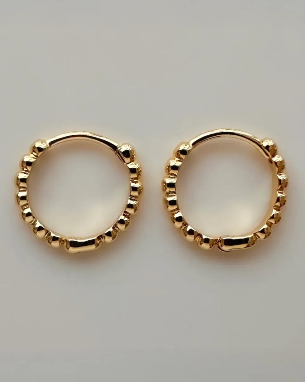 Pebble Hoops - Gold