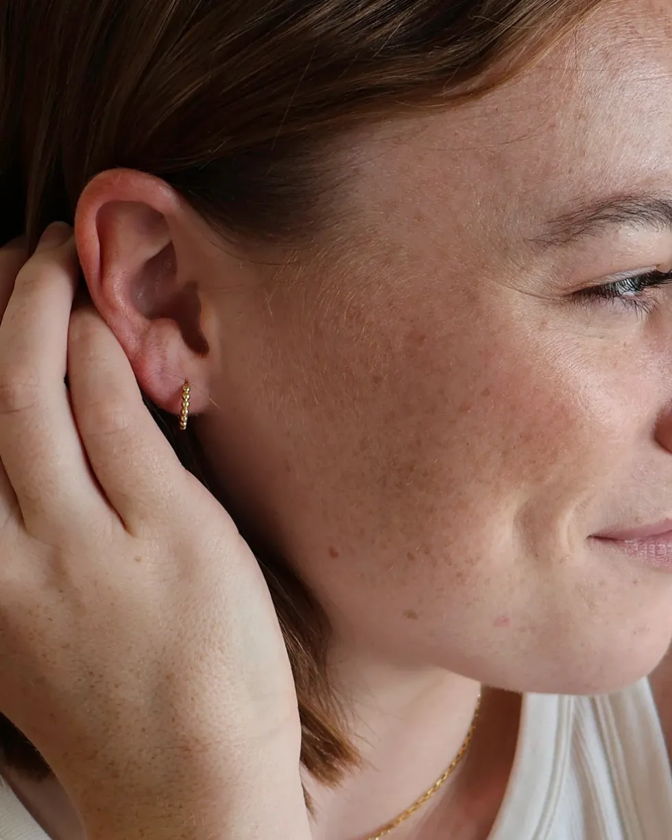 Pebble Hoops - Gold