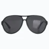 Phoenix Retro Polarized Aviator Sunglasses - Black