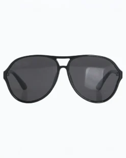 Phoenix Retro Polarized Aviator Sunglasses - Black