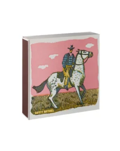 Pink Cowboy Square Safety Matches