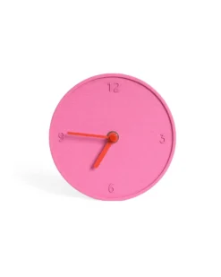 Pink Raw Round Clock