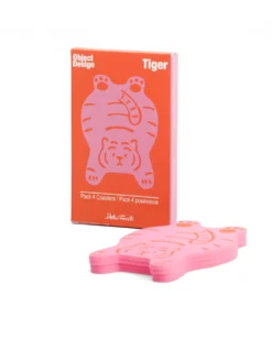 Pink Tiger Coasters - Set of 4