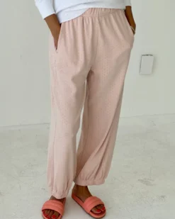 Pointelle Balloon Pants - Baby Pink