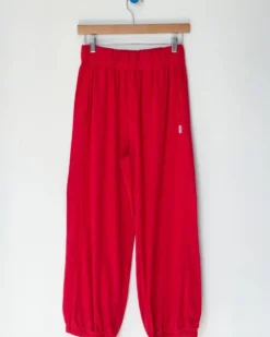 Pointelle Balloon Pants - Red Apple