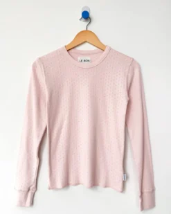 Pointelle Fundamental Tee - Baby Pink