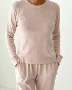 Pointelle Fundamental Tee - Baby Pink