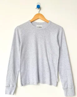Pointelle Fundamental Tee - Icy Grey