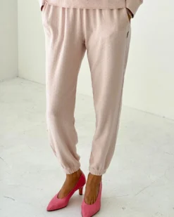 Pointelle Serene Jogger - Baby Pink