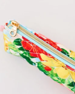 Quilted Pencil Pouch - Oil Paint Floral