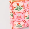 Quilted Pouch - Pink Tile Floral