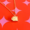Ravioli Locket Necklace