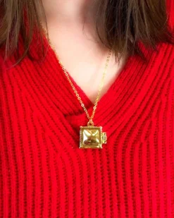 Ravioli Locket Necklace