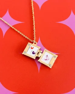 Ravioli Locket Necklace