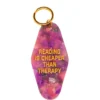 Reading Is Cheaper Than Therapy Keychain