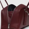 Recycled Leather Bowler Bag - Mahogany