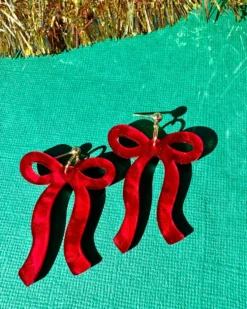 Red Bows Earrings