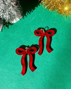 Red Bows Earrings