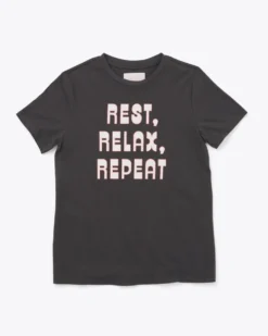 Rest, Relax, Repeat Tee - Vintage Black