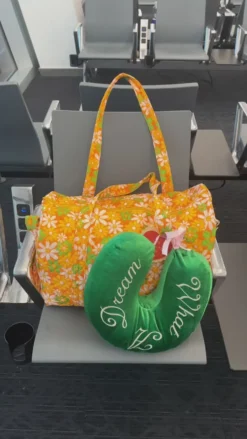 Retro Floral Duffel Bag